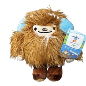 Vancouver Olympics 2010 Plush Mascot Quatchi Sasquatch Stuffed Animal Toy 8”